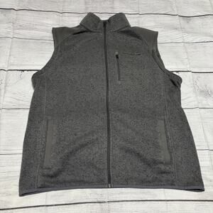 Southern Tide Mens Size XL Fleece Vest Full Zip Gray Casual Golf